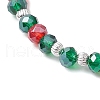 Christmas Tree Glass Beaded Stretch Bracelets BJEW-JB11187-4