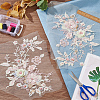 3D Flower Beading Polyster Embroidery Ornaments Accessories DIY-WH0622-001A-5