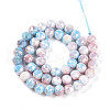 Electroplate Glass Beads Strands GLAA-N010-8mm-04-2