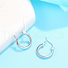 SHEGRACE Rhodium Plated 925 Sterling Silver Hoop Earrings JE835A-01-2