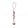 Round Natural Amethyst &l Quartz Crystal & Carnelian & Synthetic Citrine & Green Turquoise Pendant Decorations HJEW-TA00332-4