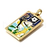 Tarot 304 Stainless Steel Enamel Pendants STAS-M119-07M-G-3