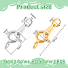   4Pcs 2 Colors 925 Sterling Silver Spring Ring Clasps STER-PH0001-98-2