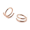 Double Nose Ring for Single Piercing AJEW-C010-02RG-01-3