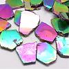 Electroplated Natural Agate Beads Strands G-K109-05-D-2