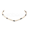 Natural Magnesite Heishi Beaded Necklaces NJEW-JN05308-02-2