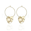 S925 Sterling Silver Heart Hoop Earrings WG5989-6