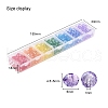 350Pcs 7 Style Baking Paint & Electroplate Glass Beads EGLA-YW0001-18-2