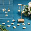 HOBBIESAY 50Pcs Opaque Resin and Natural Mixed Stone Pendants FIND-HY0001-37-4
