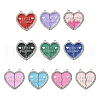 5 Sets 5 Colors Alloy Enamel Split Pendant ENAM-YW0001-98B-2