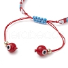 Glass Seed Beaded Braided Beads Bracelets for Women BJEW-MZ00122-03-5