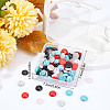 SUNNYCLUE 100Pcs 5 Styles Synthetic Turquoise & Natural Rose Quartz Cabochons G-SC0002-33-6