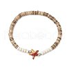 Sea Turtles and Starfish Coconut Beads Bracelets BJEW-JB11882-02-3