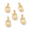 Brass Micro Pave Cubic Zirconia Pendants KK-I697-04G-2