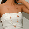 Geometric Acrylic Teardrop Cube & Iron Link Chain Long Necklaces for Women GF3300-2-2