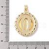 Brass Clear Cubic Zirconia Pendants KK-Z050-15G-02-3