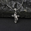 201 Stainless Steel Pendant Necklaces NJEW-C034-39A-AS-2