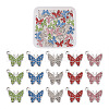 30Pcs 5 Colors Zinc Alloy Butterfly Jewelry Charms FIND-TA0001-61-1