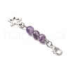 10Pcs Round Natural & Synthetic Gemstone Pendant Decorations HJEW-JM03102-5