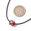Natural Carnelian(Dyed and Heated) & Glass Seed Beads Cluster Flower Pendant Necklaces NJEW-MZ00095-03-3