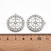 Brass Micro Pave Cubic Zirconia Pendants ZIRC-T016-17-3