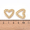 304 Stainless Steel Heart Chain Linking Rings STAS-N109-08G-3