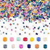 1800Pcs 15 Colors Glass Cylinder Beads SEED-YW0002-59-1