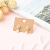 50Pcs Rectangle Kraft Paper Earring Display Card with Hanging Hole CDIS-CJ0001-05-5