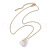 304 Stainless Steel and Acrylic Imitation Shell Pendant Necklaces NJEW-JN04706-4