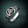 Round with Knot Pattern Brass Finger Rings FS-WG1EEAC-06-2