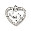 Alloy Rhinestone Pendants ALRI-C007-14P-2