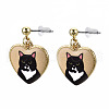 Alloy Kitten Dangle Stud Earrings EJEW-G148-27G-01-4