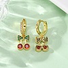 Brass Micro Pave Cubic Zirconia Hoop Earrings EJEW-D322-11G-01-3
