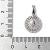 Brass Micro Pave Clear Cubic Zirconia Stud Earring Findings KK-D369-04P-3