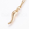 304 Stainless Steel Pendant Necklaces NJEW-P224-11G-2