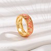 Brass Micro Pave Cubic Zirconia Finger Rings FS-WGFDCA6-04-1