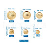 198Pcs 6 Style Brass Beads KK-PJ0001-13-14