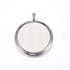 304 Stainless Steel Diffuser Locket Pendants STAS-N0010-14P-2