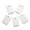 Tarnish Resistant 201 Stainless Steel Rectangle Stamping Blank Tag Pendants STAS-S031-01-2