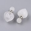 Faceted Natural Quartz Crystal Openable Perfume Bottle Pendants G-P435-A-03P-2