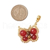 Seed Beads Beaded Charms PALLOY-MZ00347-01-2