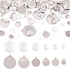  DIY Blank Dome 304 Stainless Steel Pendant Making Kits DIY-TA0011-82-1