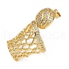 Brass Micro Pave Cubic Zirconia Pendants KK-S526-10G-E-2