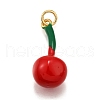 Brass Enamel Pendants KK-K401-47D-G-1