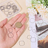 CHGCRAFT 90Pcs 3 Styles 304 Stainless Steel Linking Rings STAS-CA0002-22-3