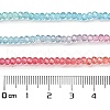 Transparent Painted Glass Beads Strands X1-DGLA-A034-T2mm-A11-4