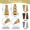  90Pcs 6 Styles Tibetan Style Apetalous Alloy Bead Cone FIND-PH0021-18-2