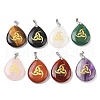 Natural Mixed Gemstone Pendants G-F786-09H-1