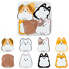 8Pcs 8 Styles Acrylic Brooches FIND-CJ0001-94-2