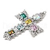 Brass Micro Pave Cubic Zirconia Pendants KK-U072-39P-2